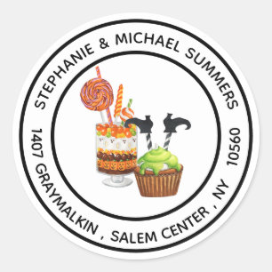 Halloween Cupcake Treats Classic Round Sticker