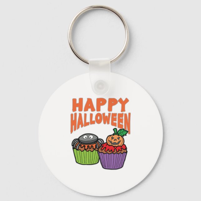 Halloween cupcakes key ring (Front)