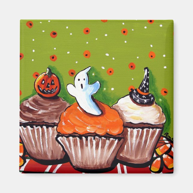 Halloween Cupcakes Magnet (Front)