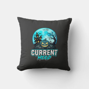 Halloween Current Mood Haunted Pumpkin Cushion