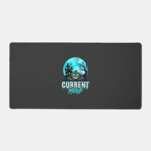 Halloween Current Mood Haunted Pumpkin Desk Mat