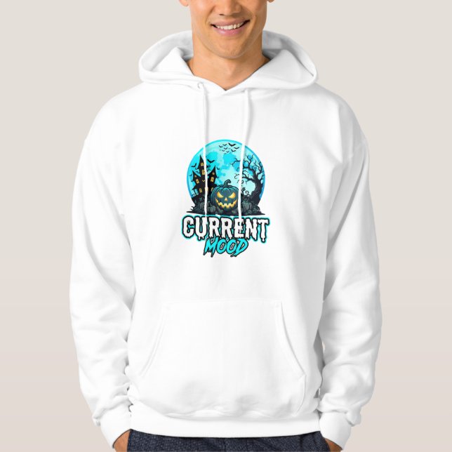 Halloween Current Mood Haunted Pumpkin Hoodie (Front)