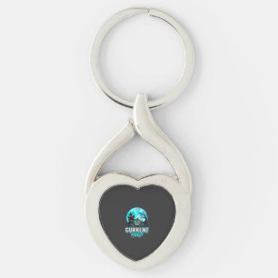 Halloween Current Mood Haunted Pumpkin Key Ring