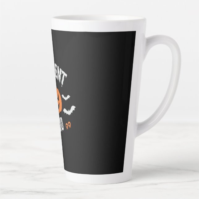 Halloween Current Mood Pumpkin Birthday Latte Mug (Right)