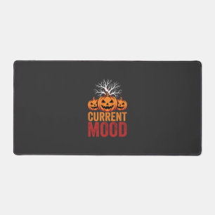 Halloween Current Mood Pumpkin Tree Design Desk Mat