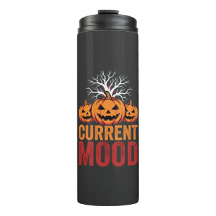 Halloween Current Mood Pumpkin Tree Design Thermal Tumbler