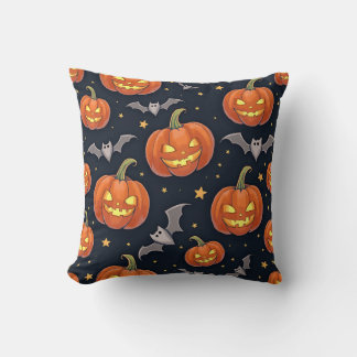 Halloween cushion with a hand-drawn feel