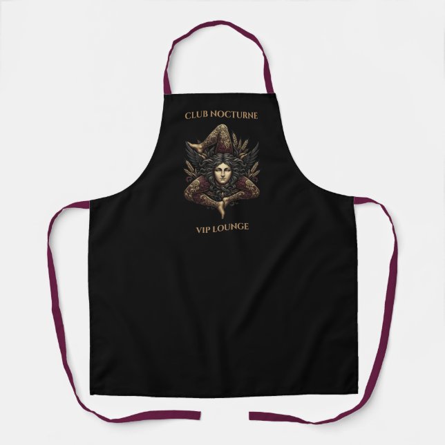 Halloween Custom Apron Gold Gothic Emblem (Front)