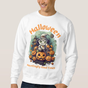Halloween Custom Pumpkin & Ghost for Couples Sweatshirt