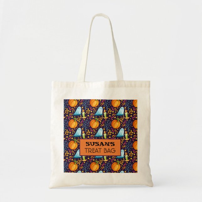 Halloween Custom Treat & Candy Tote Bag (Front)