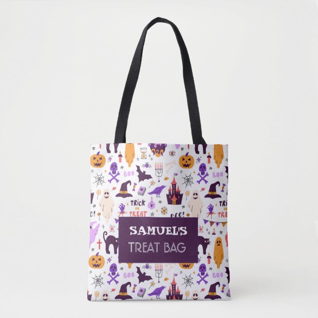 Halloween Custom Treat & Candy Tote Bag (Front)