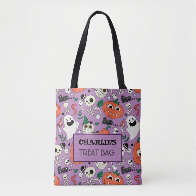 Halloween Custom Treat & Candy Tote Bag (Front)
