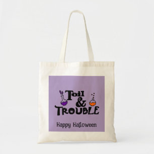 Halloween Custom Whimsical Funny Modern Purple Tote Bag