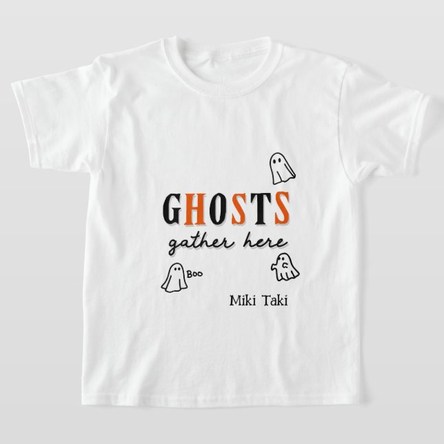 Halloween Custom Whimsical Funny modern  T-Shirt (Laydown)
