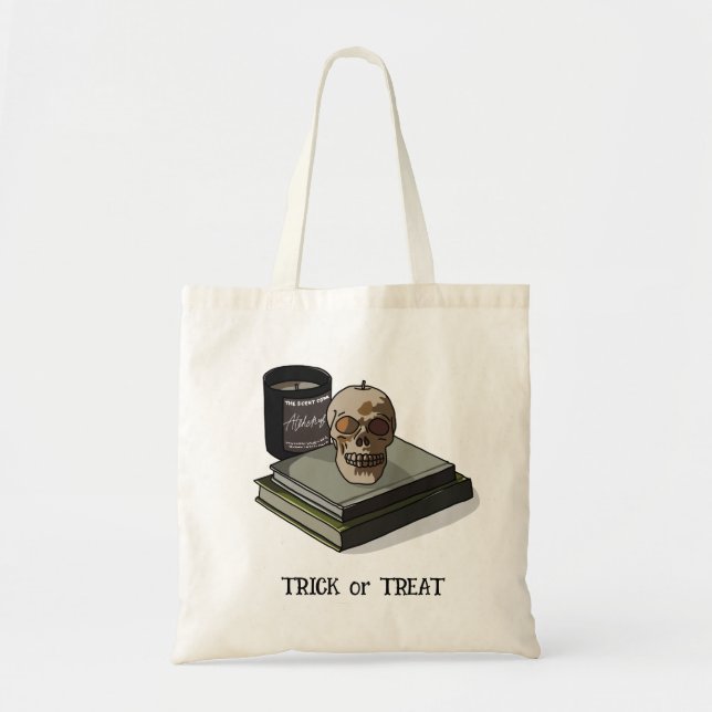 Halloween Custom Whimsical Funny Skull Modern   Tote Bag (Front)