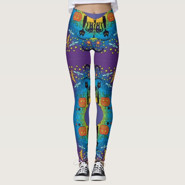 Halloween Cute and Spooky Leggings (Front)