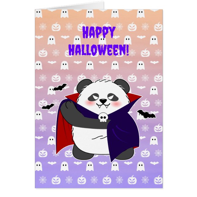 Halloween Cute Baby Panda Dracula Vampire (Front)