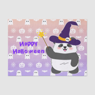 Halloween Cute Baby Panda Witch Magic Wand Tissue Paper