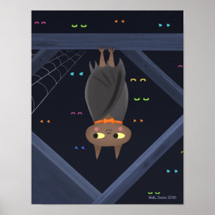 Halloween Cute Bat Art Print