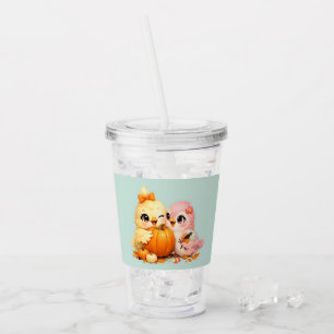 Halloween Cute Bird Acrylic Tumbler