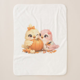 Halloween Cute Bird Best Friends Baby Blanket