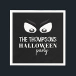 Halloween Cute Black Simple Spooky Ghost Eyes Napkin<br><div class="desc">Spooky Ghostly Ghoul Eyes Drawing, Scary spooky eyes glaring into you. In the darkness of a scary Halloween night, these spooky eyes can frighten any quest. Spirits, ghouls, and ghosts around. The misty fog-filtered background can be edited as well as the eyes can be moved about. A great design for...</div>