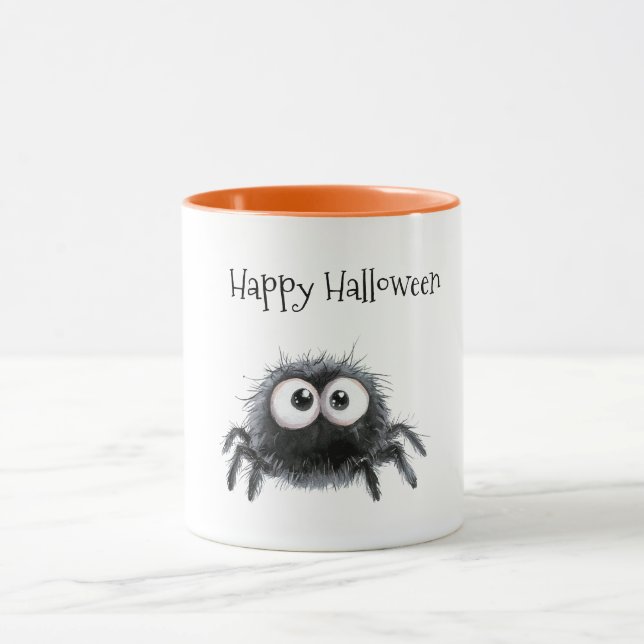 Halloween Cute Black Spider Mug (Center)