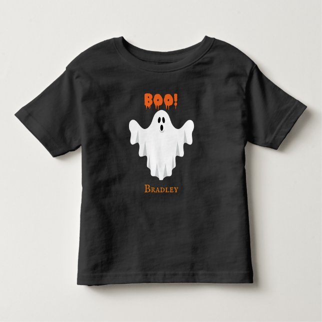Halloween Cute Boo Ghost Toddler Toddler T-Shirt (Front)
