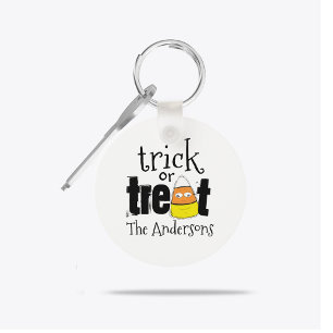 Halloween Cute Candy Corn Funny Whimsical Key Ring