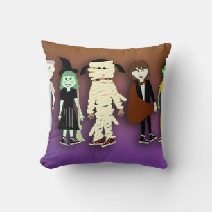 Halloween Cute Cartoon Monster Characters Cushion