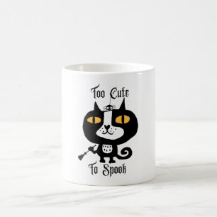 Halloween Cute Cat Black Too Cute To Spook Coffee Mug