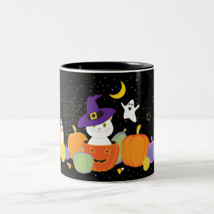 Halloween Cute Cat in Witch Hat Mug