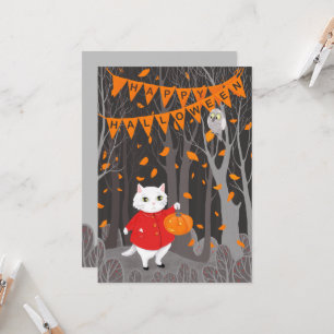 Halloween Cute Cat & Jack-o’-lantern Pumpkin