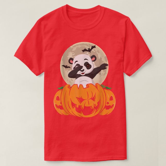 Halloween Cute Dabbing Panda Dab Dance  T-Shirt (Design Front)