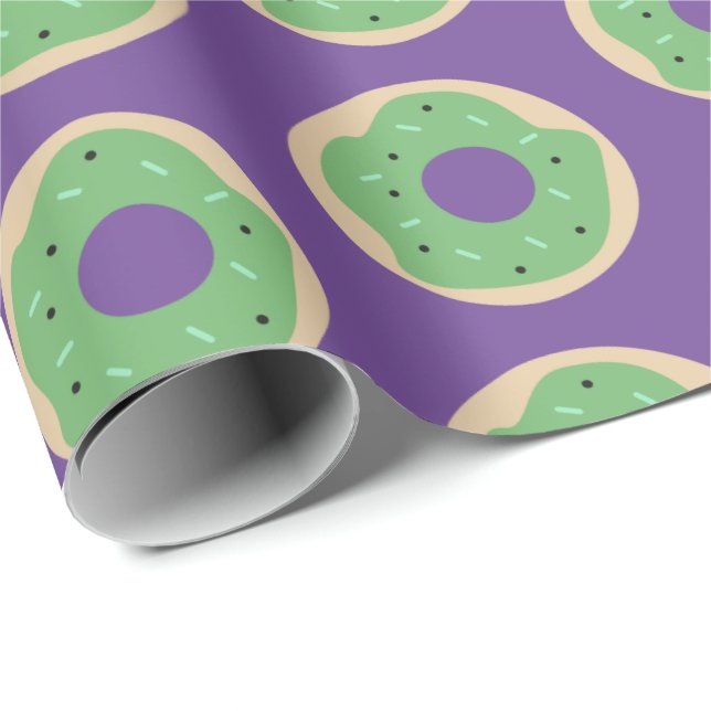 Halloween Cute Doughnuts Sprinkles Frosted Wrapping Paper (Roll Corner)