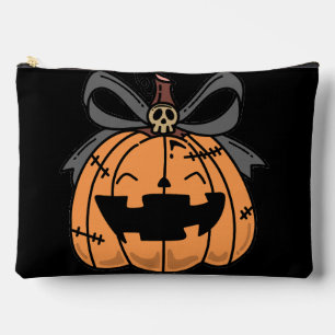 Halloween,Cute Face Pumpkin,Funny , Jack O' Lanter Accessory Pouch