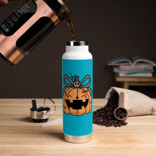 Halloween,Cute Face Pumpkin,Funny , Jack O' Lanter Water Bottle