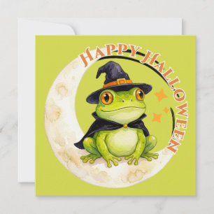 Halloween Cute Frog Toad Witch