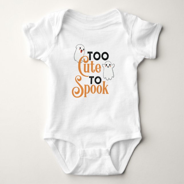 Halloween Cute Ghost Baby Bodysuit (Front)