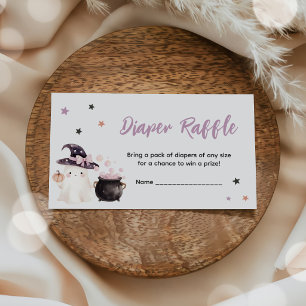 Halloween Cute Ghost Baby Shower Diaper Raffle Enclosure Card