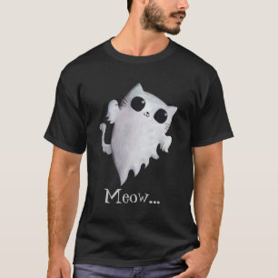 Halloween cute ghost cat T-Shirt