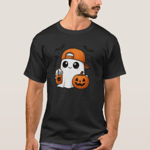 Halloween Cute Ghost Drink Pumpkin Men Women Boy G T-Shirt