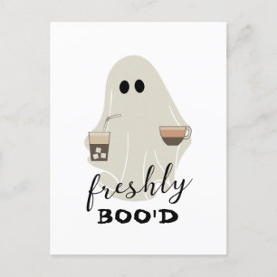 Halloween Cute Ghost   Freshly Boo'd Postcard