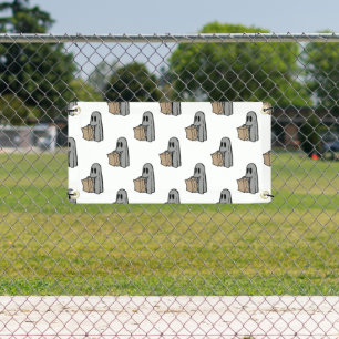 Halloween, Cute Ghost Grey, Trick Or Treat, Boo Banner
