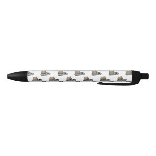 Halloween, Cute Ghost Grey, Trick Or Treat, Boo Black Ink Pen