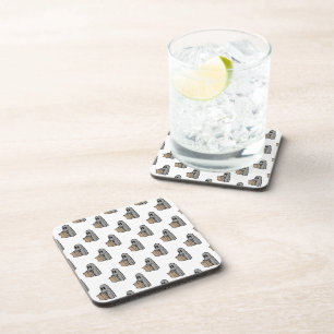 Halloween, Cute Ghost Grey, Trick Or Treat, Boo Coaster