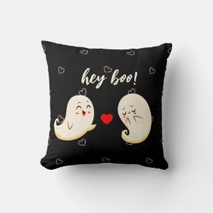Halloween Cute Ghost Hey Boo Fall Spooky Throw Pi Cushion