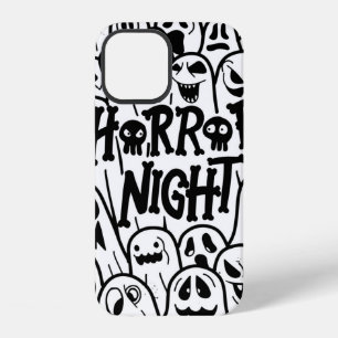 Halloween cute ghost icon in various style, patter iPhone 12 case