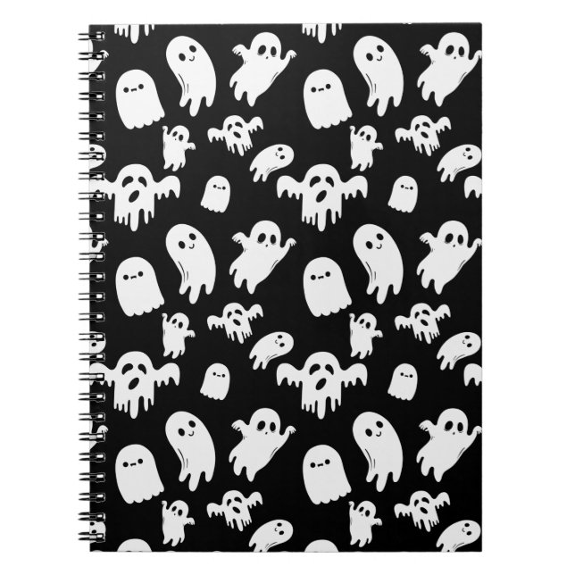 Halloween Cute Ghost Pattern  Notebook (Front)