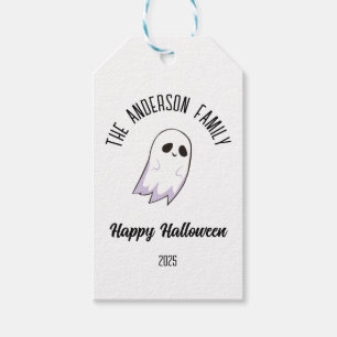 Halloween Cute Ghost Personalised Name Year Gift Tags